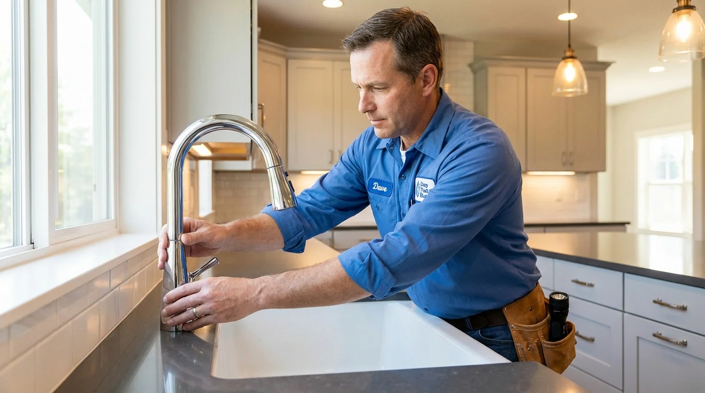 Kitchen faucet installation by Johns Plumbing LLC in Glenwood